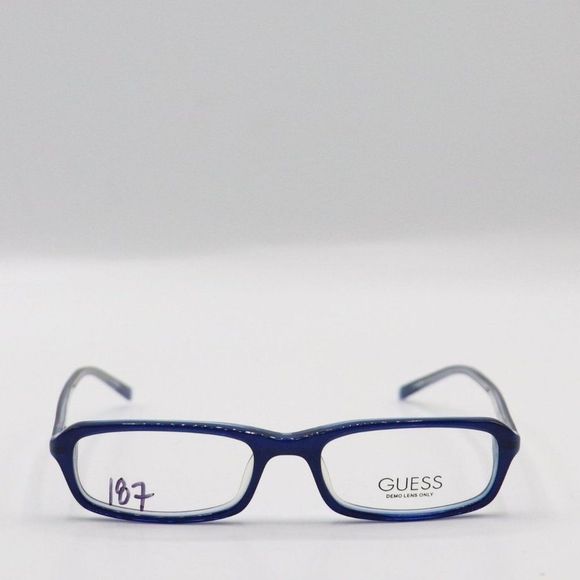 Guess Navy Blue Rectangle Guess Womens Deadstock Frames 46 15 135 - Picture 1 of 3